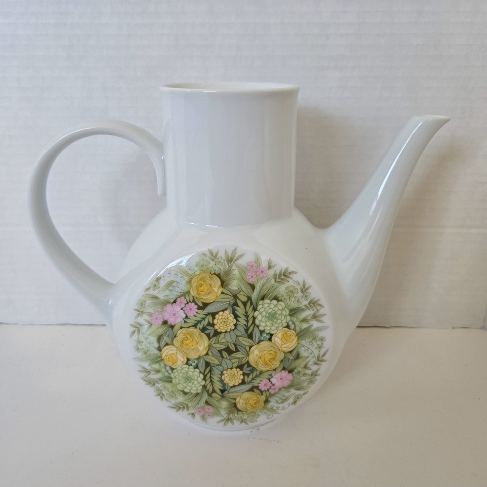 Vintage Noritake Bimini Teapot Japan Floral Pattern Younger Image NO LID EUC
